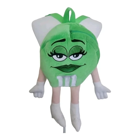 M&M World Green Adjustable Plush Backpack NWT - Picture 2 of 11